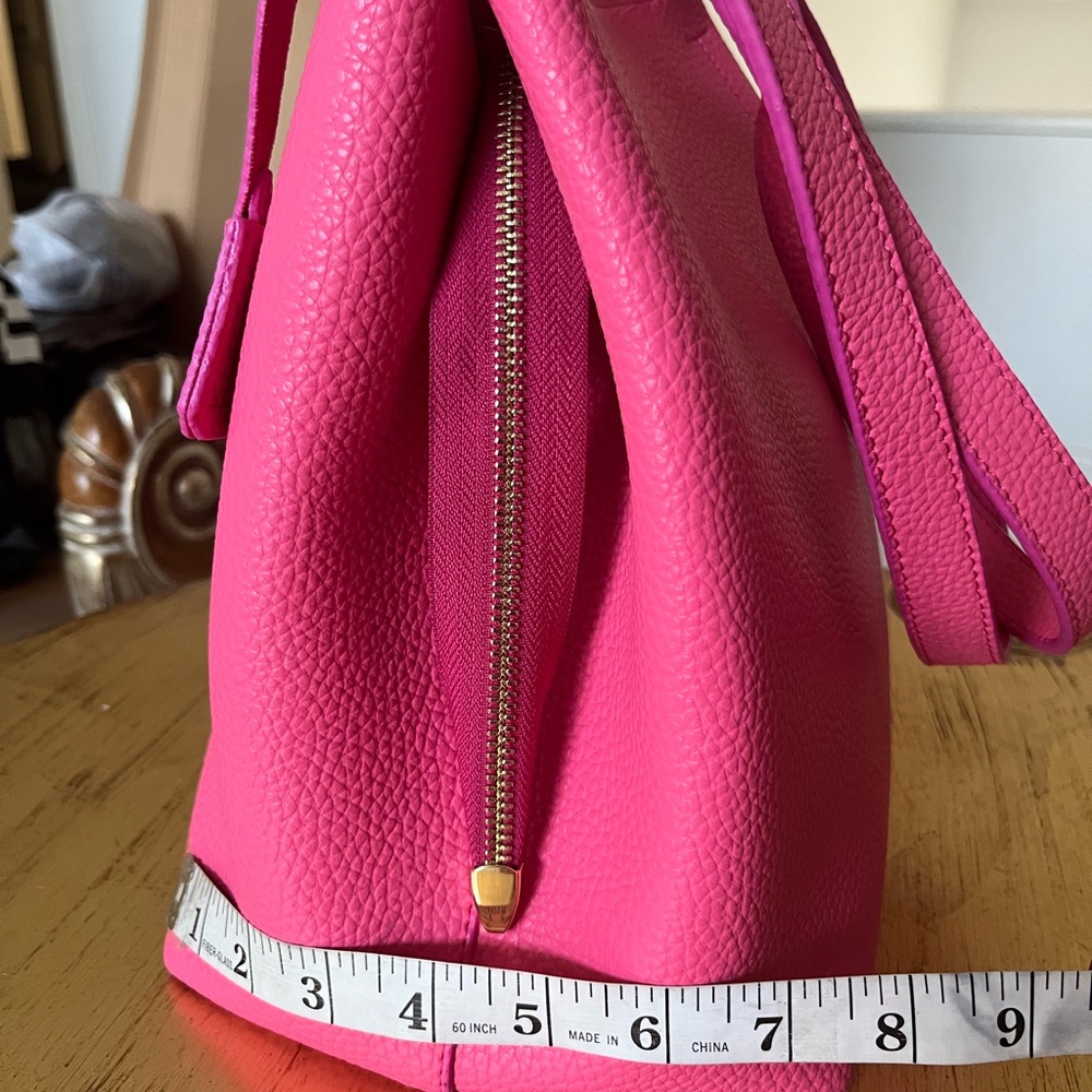 Leather pink  women bag - Picture 8 of 11